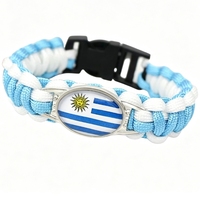 Bracelet en paracorde personnalisé avec le drapeau national des États-Unis, bracelet de survie tissé à la main pour la célébration de la fête de l'Indépendance et comme cadeau