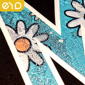 EYD logo personnalisé en gros fer sur patchs t-shirt impression Chenille vinyle silicone maman fête des mères presse à chaud transfert vêtements - Product Image 3
