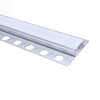 Nouveau design en forme de U, profilé en aluminium encastré pour plafonnier LED, pour cloison sèche en plâtre.