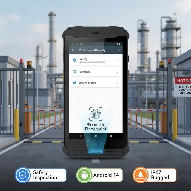Biometric Fingerprint Android 14 Explosion-Proof Safety Inspection Rugged PDA