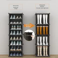 Range-chaussures transparent empilable anti-poussière pour l'entrée de la maison, présentoir à baskets, faible MOQ 2