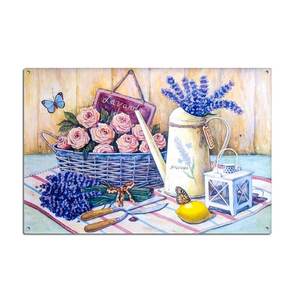 Décoration Murale en Fer Forgé Fleuriste <span class=keywords><strong>Paris</strong></span> : Peinture Vintage Hortensia pour Maison, Salon, Jardin - Décoration Romantique - Product Image 2