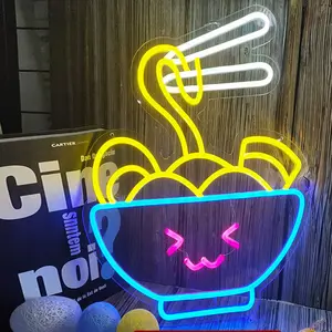 RD Signboard Facade Advertising Light Noodle Shape Diy Creative Decoration Shop Neon Light