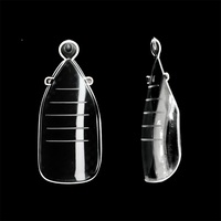 120 pièces de formes à ongles carrées en plastique, personnalisées avec votre marque, pour extension rapide de gel poly, style papillon français