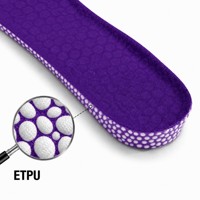 Semelles intérieures unisexes pour chaussures de sport en mousse PU et ETPU blanc, amortissantes, pour soulager les pieds endoloris