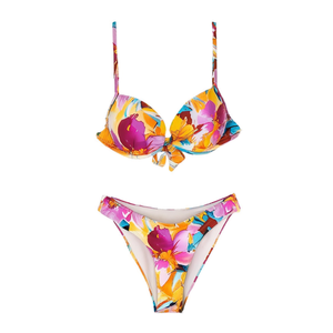 Buonic Conjunto de bikini floral para mujer, talla 42 44 46 48, traje de baño de verano para playa, traje de baño de dos piezas - Product Image 2