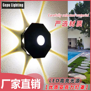 Lámpara de Pared LED Impermeable para Exteriores, 82W, Redonda, para Entrada, Balcón, Terraza, Hotel, Patio, GP-B060 - Product Image 4