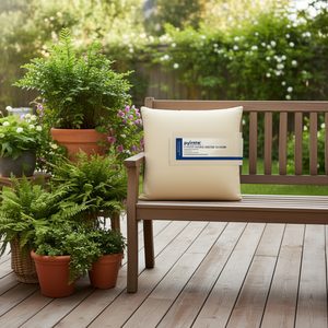 Cojín Cuadrado para Exteriores Pyrista, 26 x 26 Pulgadas, Beige, Poliéster, Calidad Premium, para Patio, Uso en Todas las Estaciones - Product Image 2