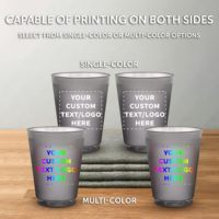 Gobelets en plastique personnalisés givrés pour stade avec votre texte et logo, 16 oz, jetables, réutilisables, pour fêtes, plusieurs couleurs