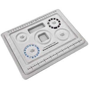 Bandeja de Plástico PS/PET Negra/Gris para Diseño de Joyería Personalizada, Tabla de Diseño de Abalorios, Collar, Pulsera, Anillo, Pendientes, Cuentas - Product Image 1