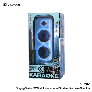 120W Outdoor Speaker 60W RMS Dual Mics FM/BT/USB/TF/AUX Rich Mecha Design 4000mAh Portable RB-MB21 High Output Power 120W Delive - Product Image 2