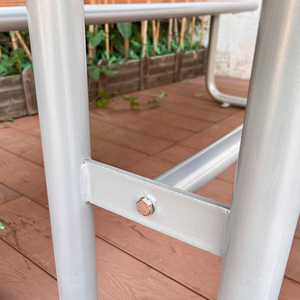 180cm chiều dài thành phố dã ngoại bảng băng ghế dự bị WPC Top & kim loại khung ngoài trời bàn ghế với ô lỗ bền nội thất sân vườn - Product Image 5