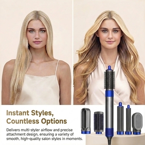 Kit de coiffure 6-en-1 personnalisé : Sèche-cheveux, lisseur, <span class=keywords><strong>fer</strong></span> à <span class=keywords><strong>boucler</strong></span>, peigne, <span class=keywords><strong>fer</strong></span> à lisser et multi-styler haute vitesse - Product Image 2