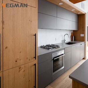 Mới nhất thiết kế hiện đại màu xám Matte tủ bếp thiết kế hiện đại tủ bếp Sản xuất tại Trung Quốc - Product Image 5