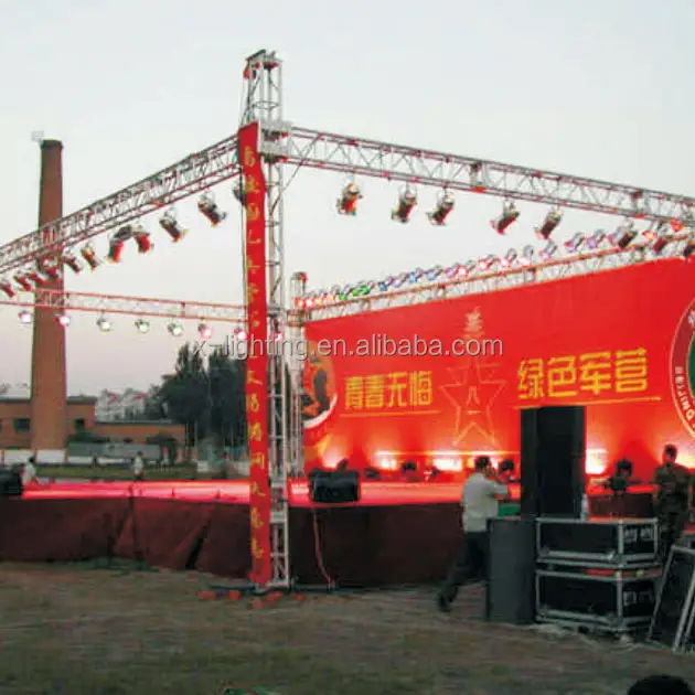 Pantalla LED para eventos de campo, sistema de techo de armazón de escenario de espiga de aluminio para iluminación de eventos