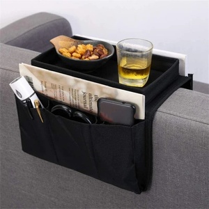Polyester Storage Bag Multi Pocket <b>Sofa</b> Tray Armrest Tray Hanging Storage Bag with Pockets and Cup Holder Tray - Product Image 2