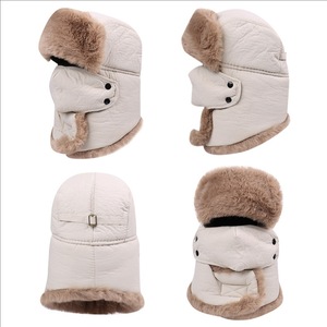 Gorro <span class=keywords><strong>de</strong></span> Aviador Unisex <span class=keywords><strong>de</strong></span> Alta Calidad para Invierno, Forrado <span class=keywords><strong>de</strong></span> Lana Gruesa, con Orejeras <span class=keywords><strong>de</strong></span> Piel <span class=keywords><strong>de</strong></span> <span class=keywords><strong>Conejo</strong></span>, Cortavientos, Cálido, con Máscara - Product Image 1