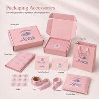 Boîtes d'emballage personnalisées de luxe en carton rose mat pour colis d'expédition et de colis postaux pour cosmétiques