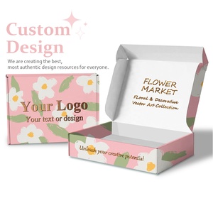 Bán buôn tùy chỉnh in độc đáo nhỏ màu hồng màu in quần áo đồ lót sóng bao bì đóng gói vận chuyển hộp bưu phẩm - Product Image 5