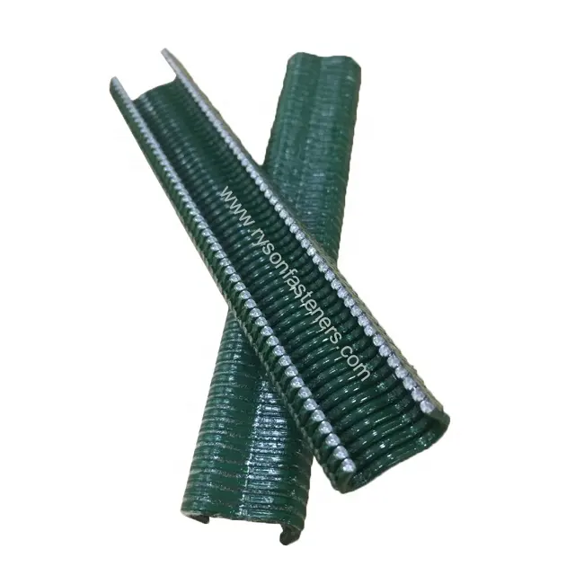 High quality PVC green M clips M18 M type staples for fence making