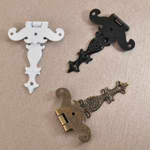 Platinum Link Retro Furniture Hinges Zinc Alloy 105 Degree Opening 4 Holes Per Leaf <b>Antique</b> Bronze Finish For Wooden Boxes - Product Image 3