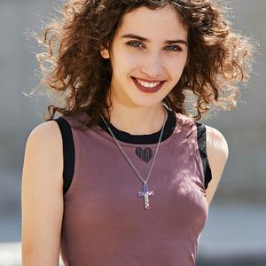 Collana con Pendente Croce di Gesù con Bandiera Americana in Argento S925 Merryshine, Gioielli con Crocifisso e Preghiera del Signore, Vendita all'Ingrosso - Product Image 5