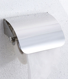 A parete in acciaio inox cromato carta igienica <span class=keywords><strong>portarotolo</strong></span> con coperchio - Product Image 4