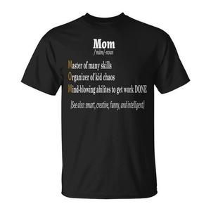 T-shirt con definizione di mamma, manica corta, girocollo, unisex, divertente, per adulti, regalo di compleanno per le mamme, festa di riunioni di famiglia - Product Image 1