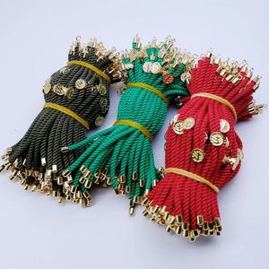 Bracelet en cordon milanais multicolore vierge, base de bijoux pour bracelets DIY avec motif Arbre de Vie doré, à personnaliser avec fil ou cordon - Product Image 2