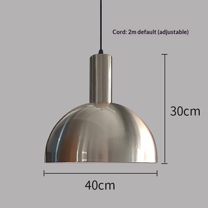 <span class=keywords><strong>Lampadario</strong></span> a Sospensione LED Stile Industriale per Ristoranti Hot Pot, Negozi di Catering, Caffetterie - Moderno in Acciaio Inossidabile Argento - Product Image 5