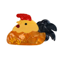 Pince à cheveux en acétate de haute qualité avec un design mignon de poulet Liwu pour les accessoires féminins