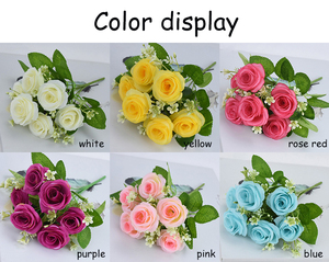 6ชิ้นช่อกุหลาบประดิษฐ์ดอกไม้ปลอมขนาดเล็กสำหรับตกแต่งบ้านงานแต่งงานของขวัญ<span class=keywords><strong>วาเลนไทน์</strong></span>โต๊ะกลางหัตถกรรม DIY - Product Image 5
