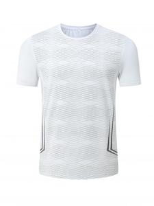 T-shirt de sport décontracté pour homme avec logo personnalisé brodé et imprimé, séchage rapide, en Spandex/Polyester 180 grammes, manches courtes, design vierge - Product Image 5