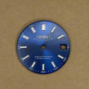 Cadran de montre en métal de luxe 28,5 mm vert lumineux, nouveau design Sunray Nail pour mouvement NH35/MH36 - Product Image 3