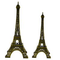 Figurine Souvenir Tour Eiffel en Alliage de Zinc, Émaillée, Impression Offset, Logo Personnalisé, Ornement de Bureau Promotionnel, Vente en Gros