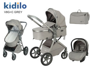 Produits pour bébés Kidilo Premium, poussette Kidilo avec <span class=keywords><strong>nacelle</strong></span> intégrée, comprend un siège auto - Product Image 4