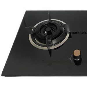 Piano cottura a <span class=keywords><strong>Gas</strong></span> con piano cottura in vetro a 2 fuochi elegante ed elegante per uso domestico in cucina - Product Image 2