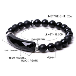 Pulsera de Piedra Natural Ovalada de 12x16mm al por Mayor, Cuentas de Cristal Facetadas de 8mm, Joyería Elástica de Gemas Curativas para Mujer, Regalo - Product Image 2