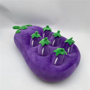 Giocattolo di Peluche Personalizzato <span class=keywords><strong>a</strong></span> Forma di Animali, Melanzana e Fungo che Giocano <span class=keywords><strong>a</strong></span> <span class=keywords><strong>Nascondino</strong></span>, Giocattolo Educativo Morbido per Bambini - Product Image 2