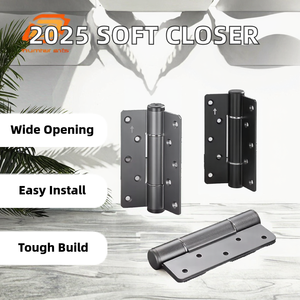 2025 Nuevo y Moderno Amortiguador Hidráulico Tipo E de Alta Resistencia con Bisagras de Resorte de 5 Pulgadas y Cierre Suave Automático para Puertas de Baño de Madera Modernas - Product Image 2
