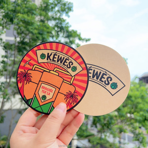 Posavasos de <span class=keywords><strong>Papel</strong></span> con Diseño de Ciervo Forestal, 300gsm 400gsm, <span class=keywords><strong>Papel</strong></span> Grueso Absorbente, Posavasos Impresos Personalizados - Product Image 6