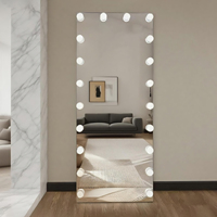 China Factory's Full-Length Home Bathroom Dressing Mirror 3mm-4mm Cosmetic Aluminum Float Glass Decorative Art Bath Mirrors