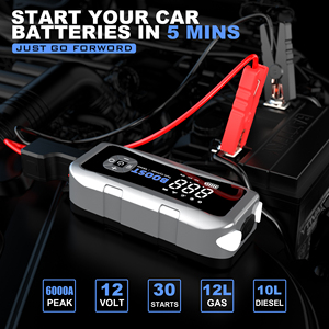 Démarreur de voiture 6000A avec gonfleur double cylindre, PD18W Type C, batterie externe LED pour la vente en gros et au détail aux professionnels automobiles - Product Image 2
