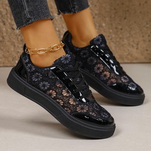 <span class=keywords><strong>Zapatillas</strong></span> Deportivas de <span class=keywords><strong>Mujer</strong></span> Gleibo con Encaje Floral, Transpirables, con Diseño Calado, Casuales, Planas, con Cordones, para Caminar, Moda de Verano, de Fábrica - Product Image 5