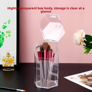 Cajas <span class=keywords><strong>de</strong></span> Almacenamiento Portátiles para Brochas <span class=keywords><strong>de</strong></span> Maquillaje, Acrílicas, a Prueba <span class=keywords><strong>de</strong></span> Polvo, <span class=keywords><strong>con</strong></span> Tapa Abatible, Organizador Transparente para Brochas <span class=keywords><strong>de</strong></span> Maquillaje, para Tocador - Product Image 3