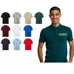 Camisetas Polo de Hombre al por Mayor, Personalizadas con Logotipo, Ropa Deportiva, Multiusos, con Cuello a Rayas, Manga Corta, 100% Algodón - Product Image 1