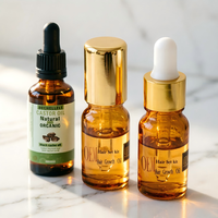 Kit de Croissance Capillaire Bio Marque Blanche BIOTINE Sérum Végétalien pour Cuir Chevelu Huile Capillaire Traitement Soin du Cuir Chevelu VITAMINE Anti-Chute à Base de Plantes NOIR