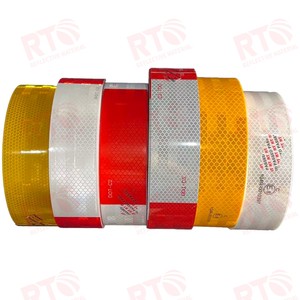 Fita Refletiva de Segurança Grau Diamante Emark DOT para Carros e Caminhões - Adesivo Refletor Retrô de Advertência - Product Image 4