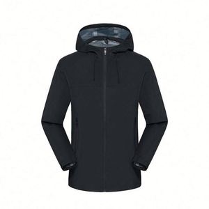 Blouson d'extérieur léger et imperméable pour homme, en Spandex haute performance, respirant, avec fermeture éclair, motif imprimé, coupe-vent, grandes tailles - Product Image 2