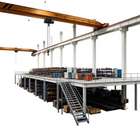 HONGXIN Étagère de mezzanine robuste en acier laminé à froid sans boulons, revêtement poudré, protection contre la corrosion, plancher en acier massif réglable